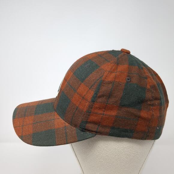 Volcom Fitted Baseball Cap Multicolor M Embroidered Vented Holes 6 Panel Plaid - Picture 3 of 9